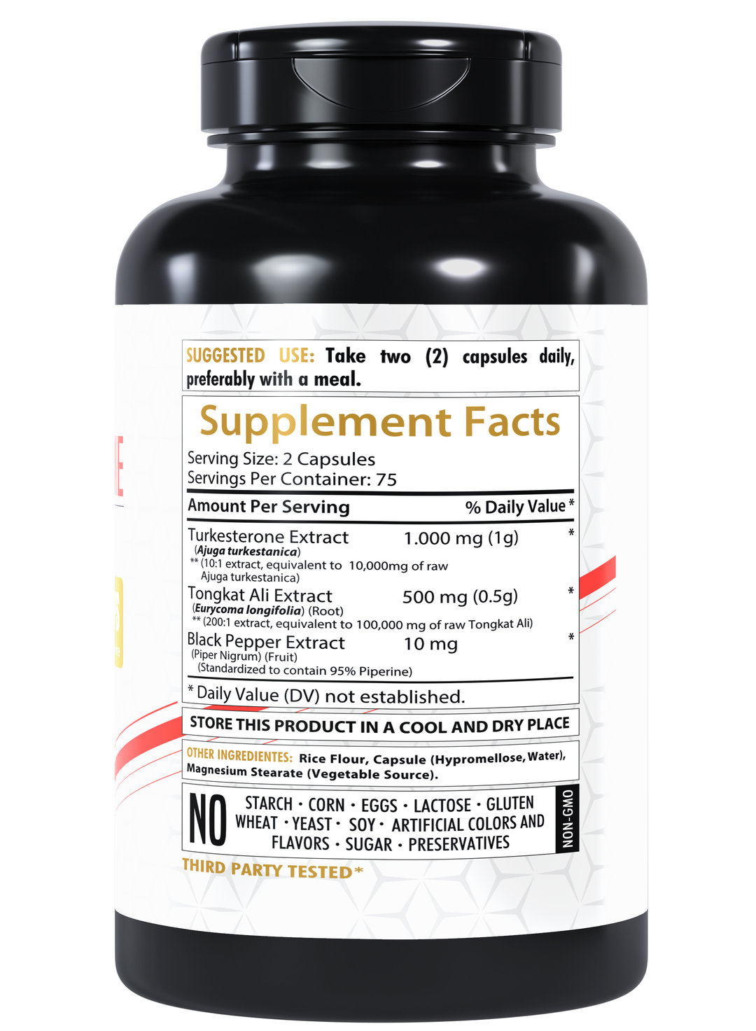 Turkesterone with Tongkat Ali 110,000mg 150 Capsules