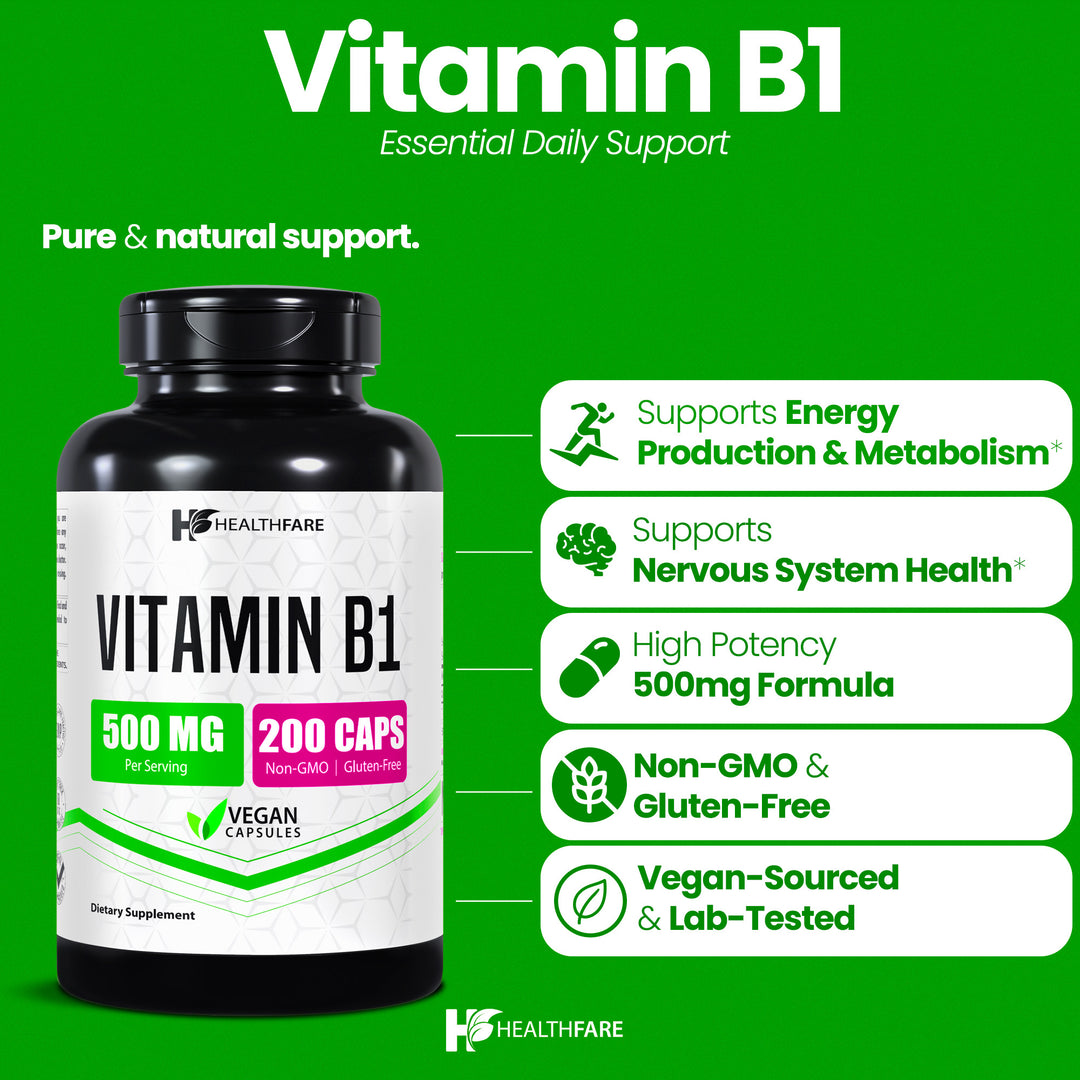 Vitamin B1 - 500mg 200 Capsules