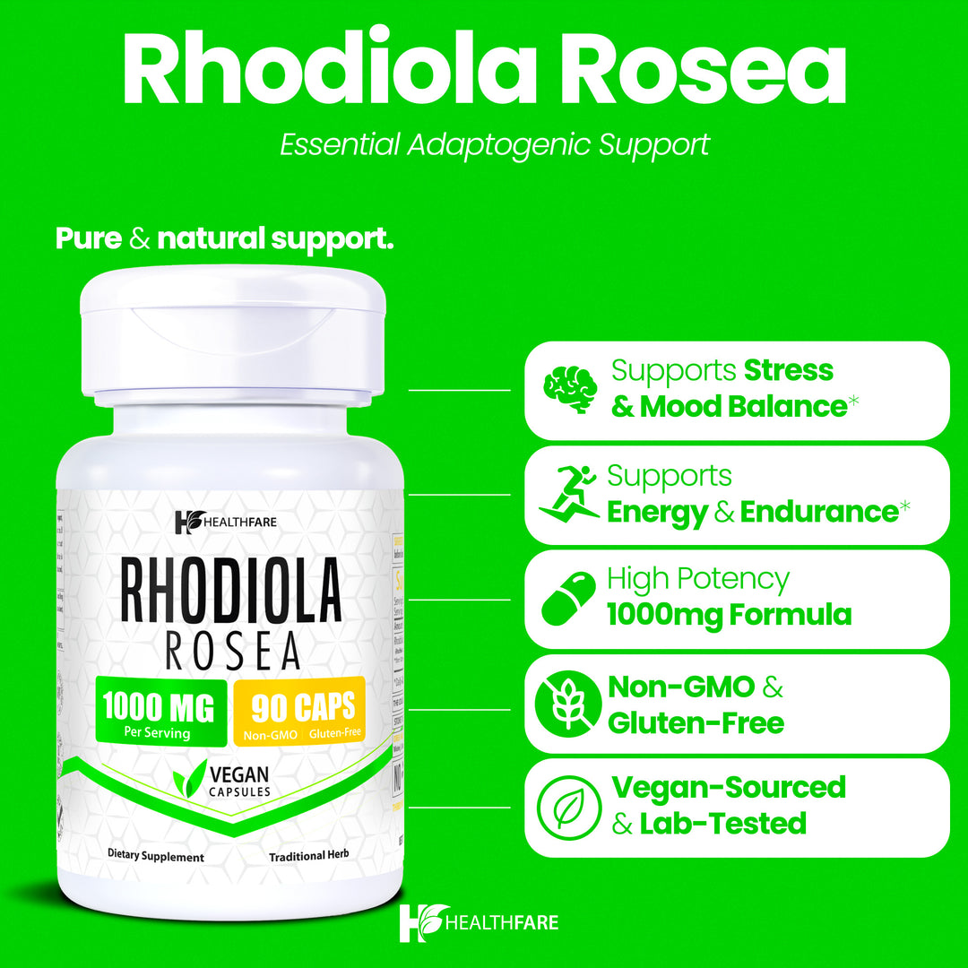 Rhodiola Rosea - 1000mg 90 Capsules