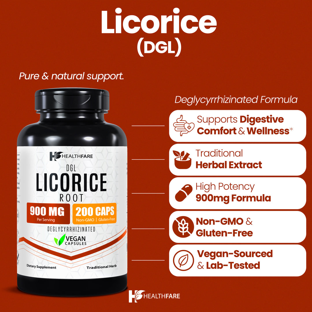 Licorice Root - 900mg 200 Capsules