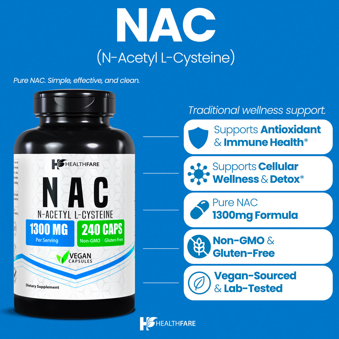 N-Acetyl L-Cysteine (NAC) 1300mg 240 Capsules