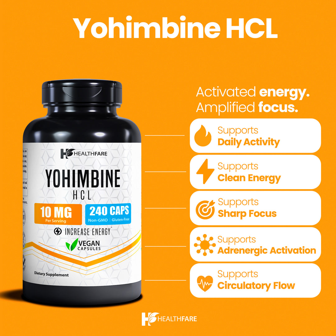 Yohimbine HCL 10mg 240 Capsules