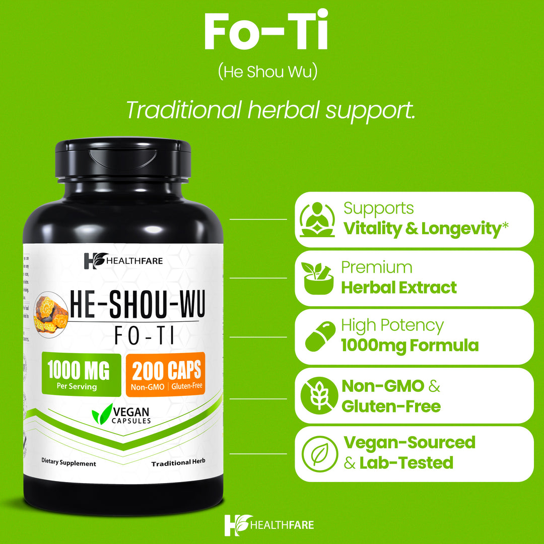 Fo-Ti (He Shou Wu) - 1000mg 200 Capsules