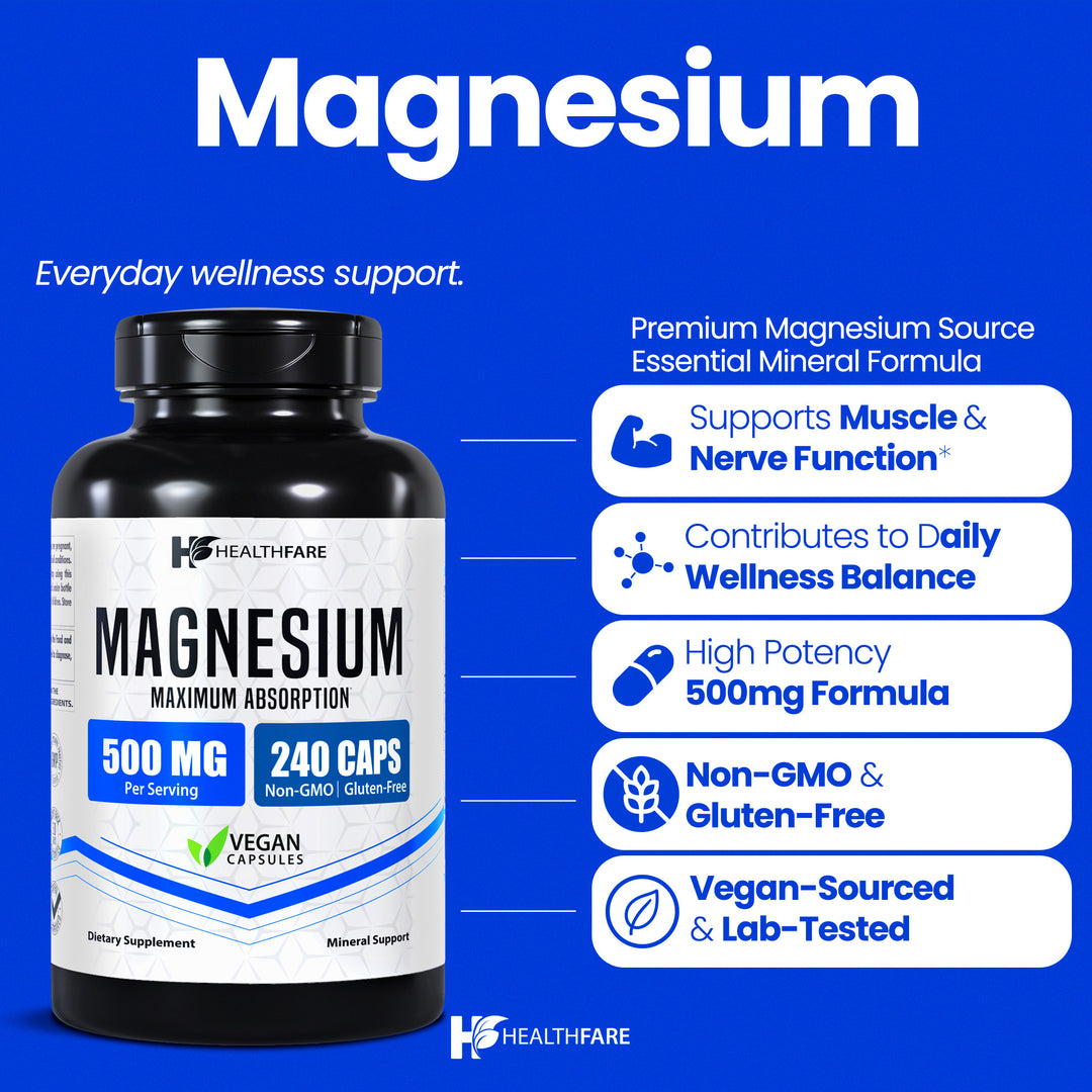 Magnesium Oxide - 500mg 240 Capsules