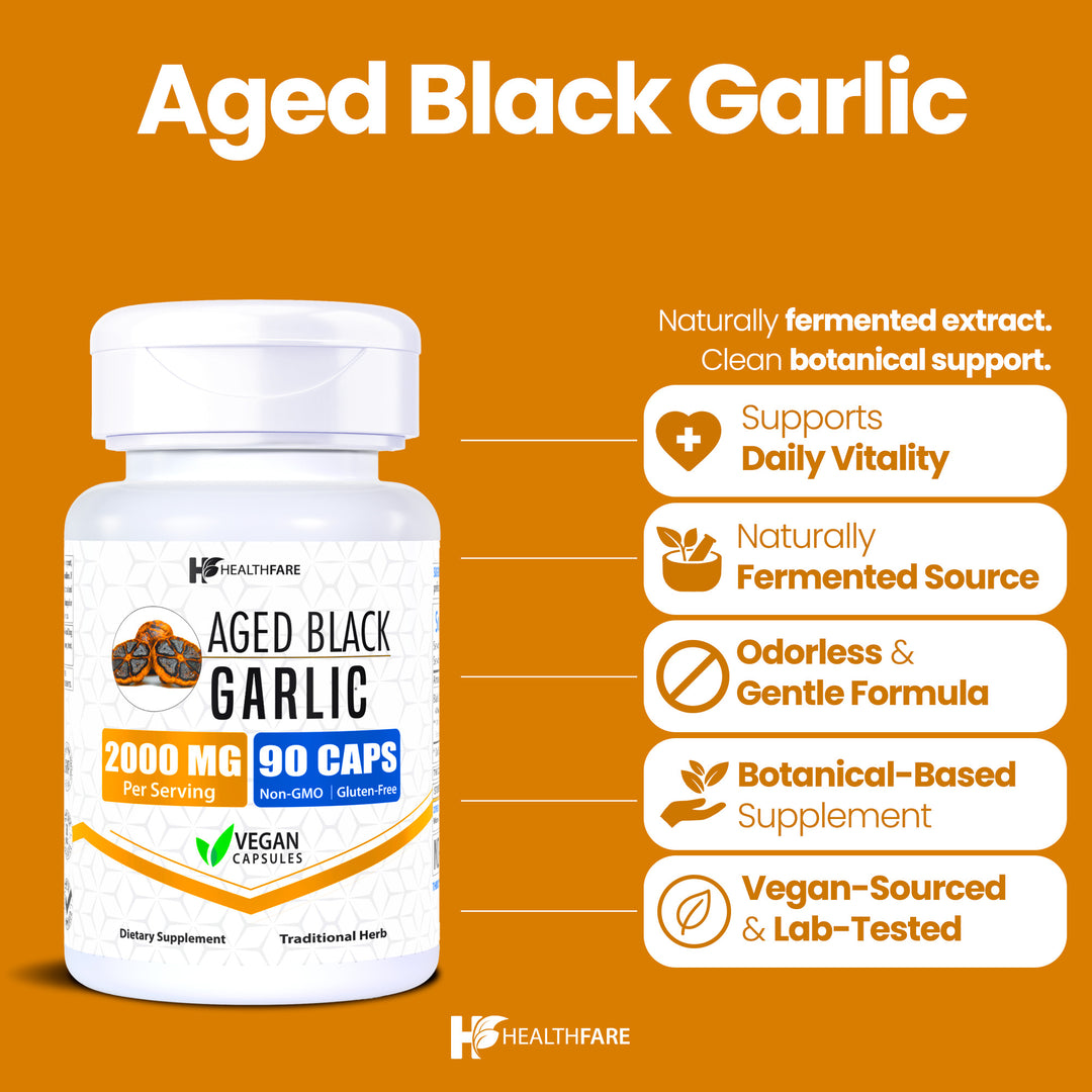 Aged Black Garlic 2000mg 90 Capsules