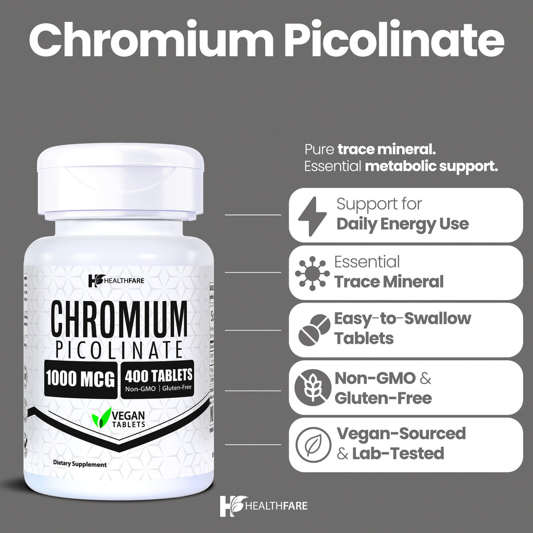 Chromium Picolinate 1000mcg 400 Tablets