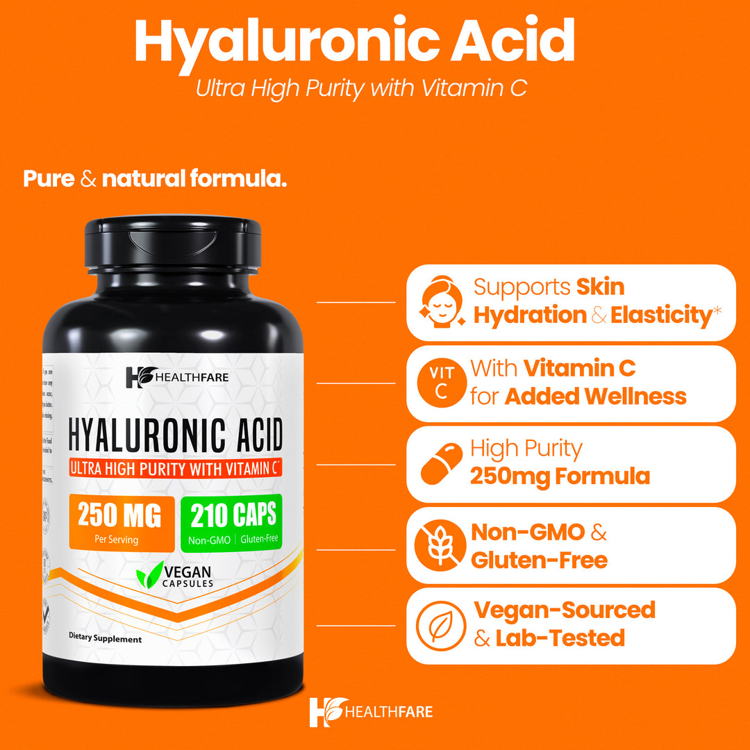 Hyaluronic Acid (with Vitamin C) - 250mg 210 Capsules