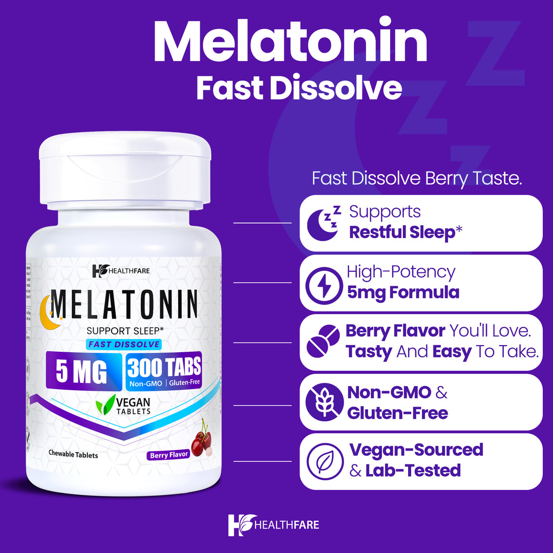 Melatonin Berry Flavor - 5mg 300 Tablets