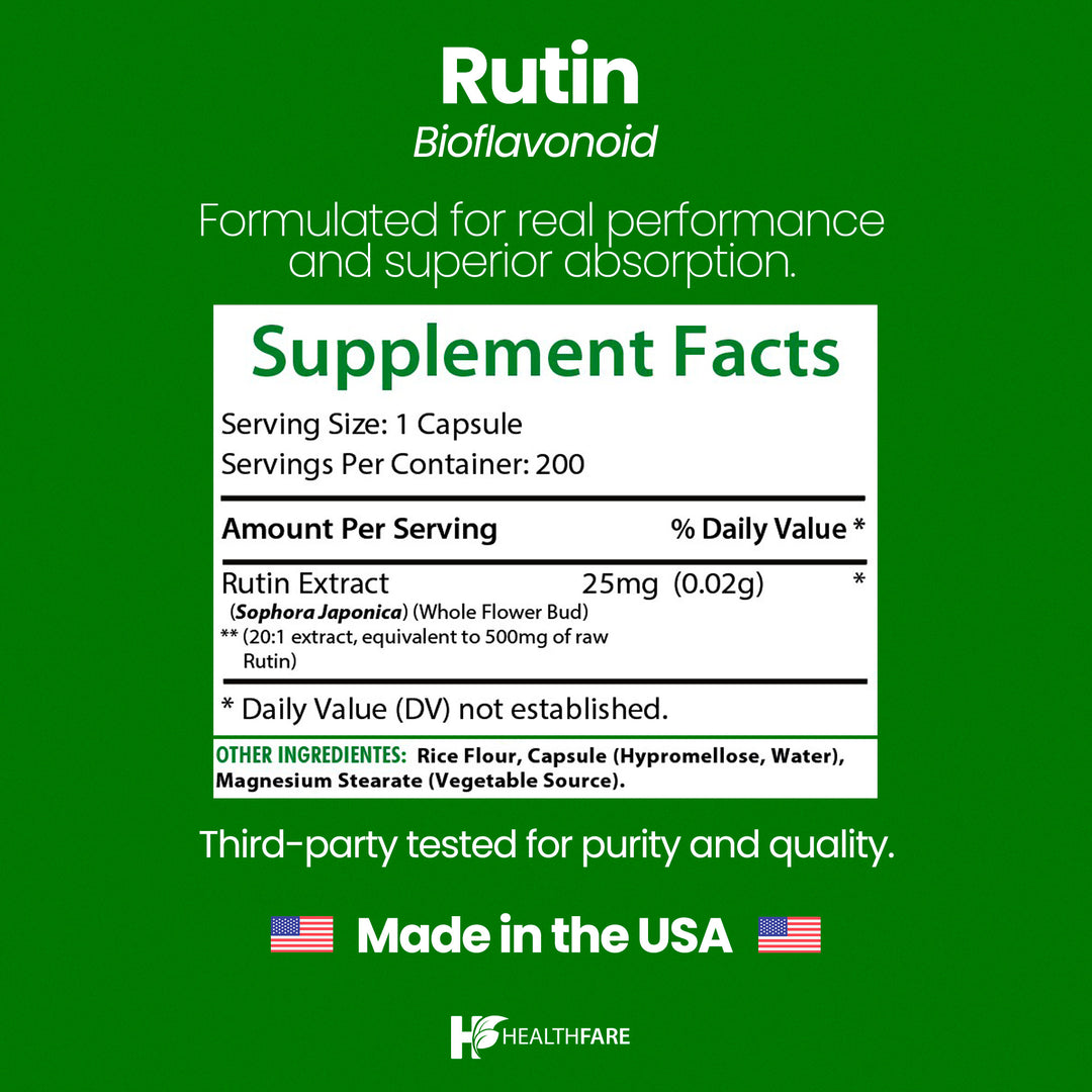 Rutin - 500mg 200 Capsules