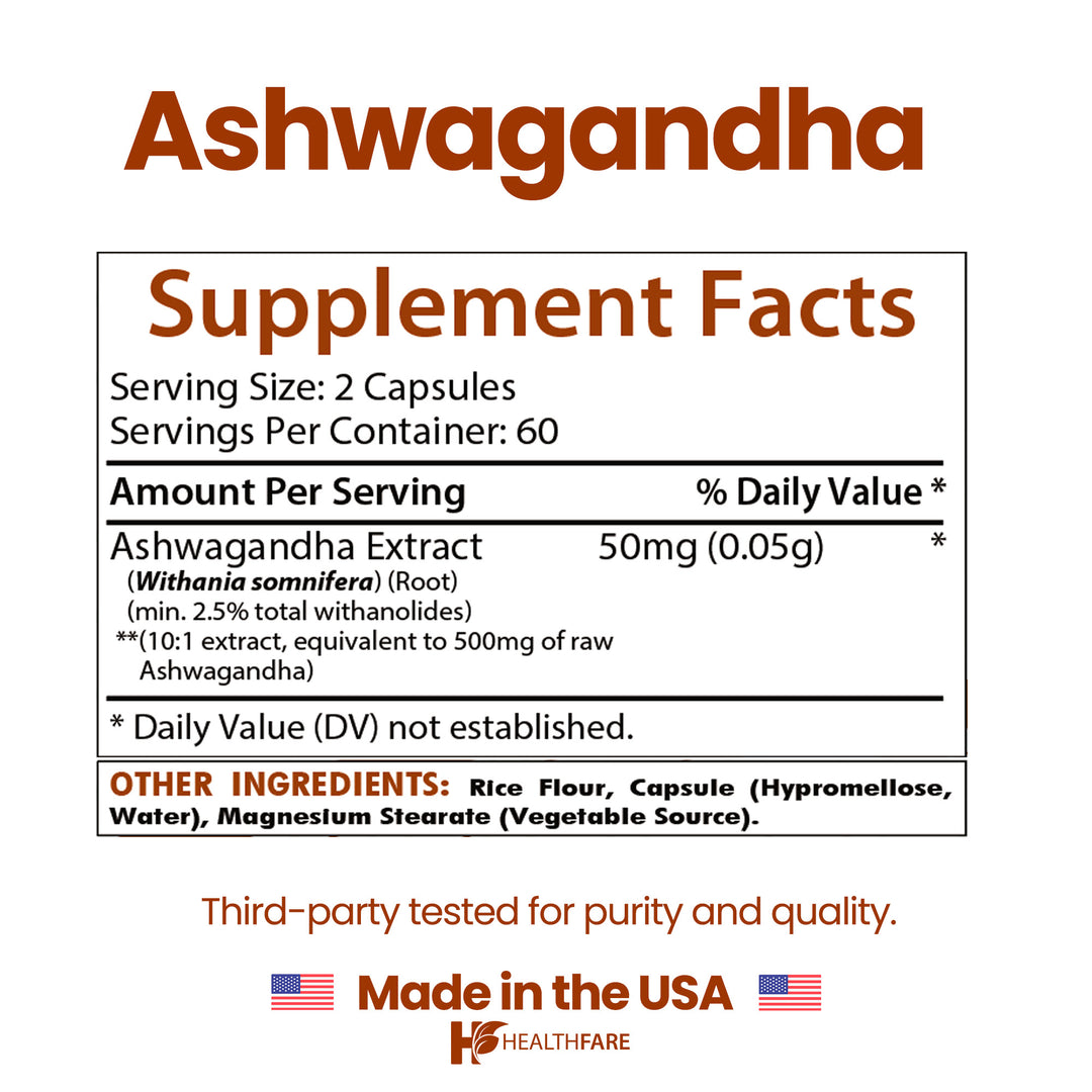 Ashwagandha 500mg 120 Capsules