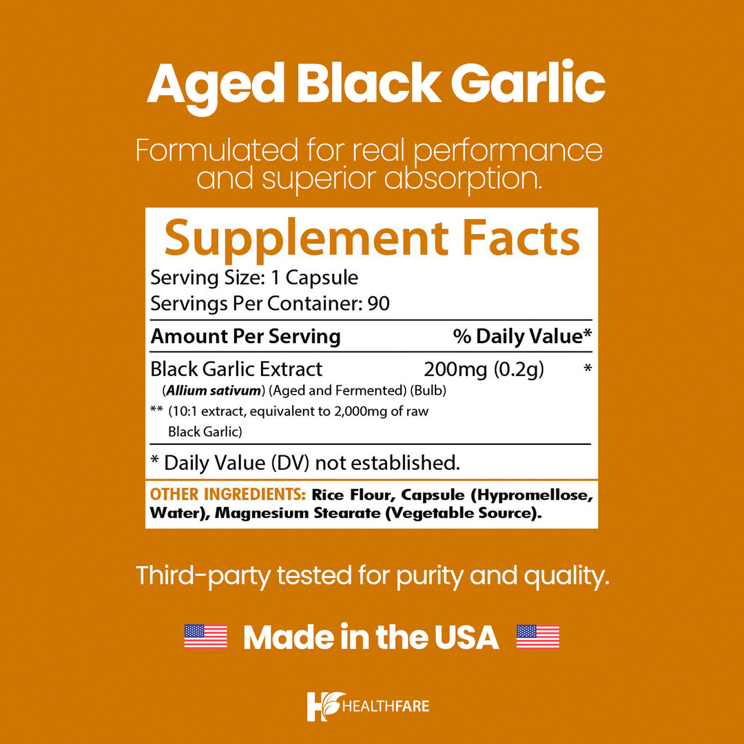 Aged Black Garlic 2000mg 90 Capsules