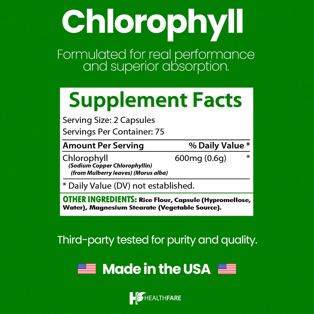 Chlorophyll - 600mg 150 Capsules