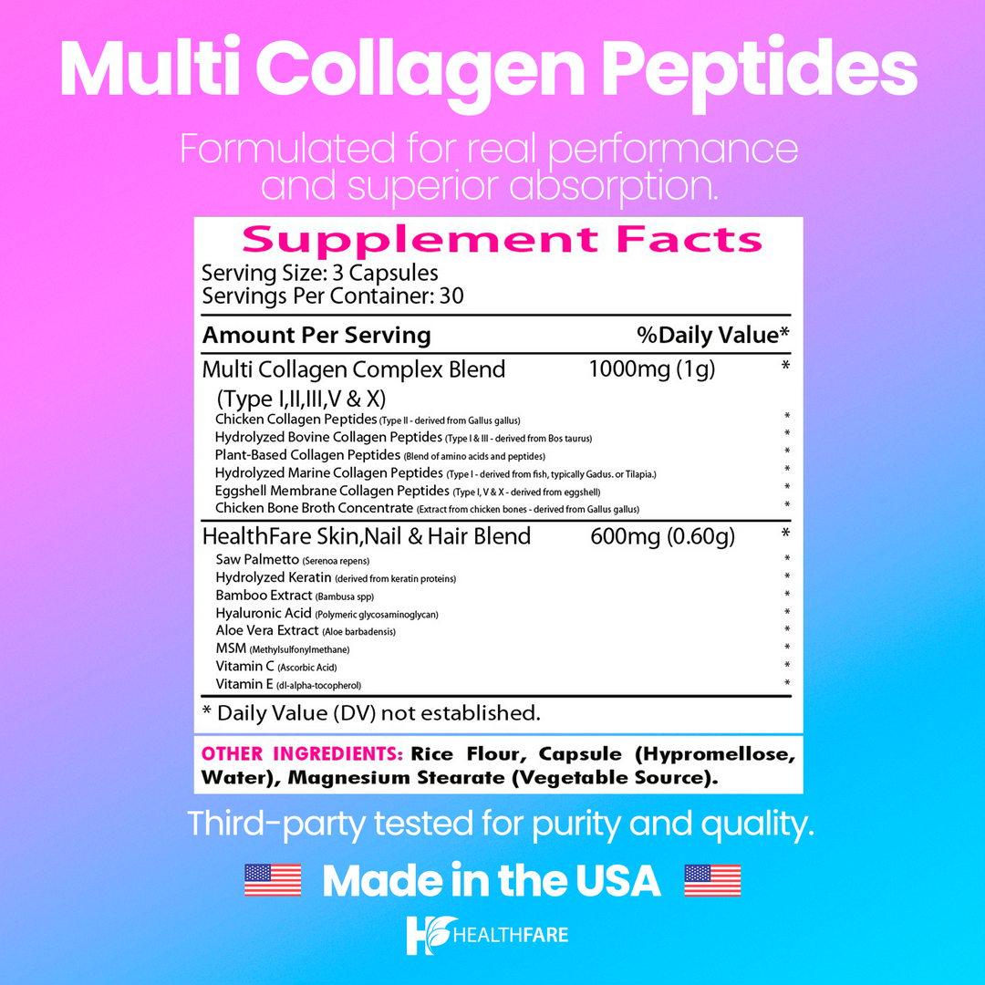 Multi Collagen Peptides - 90 Capsules
