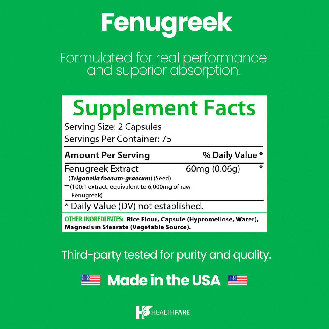 Fenugreek - 6000mg 150 Capsules