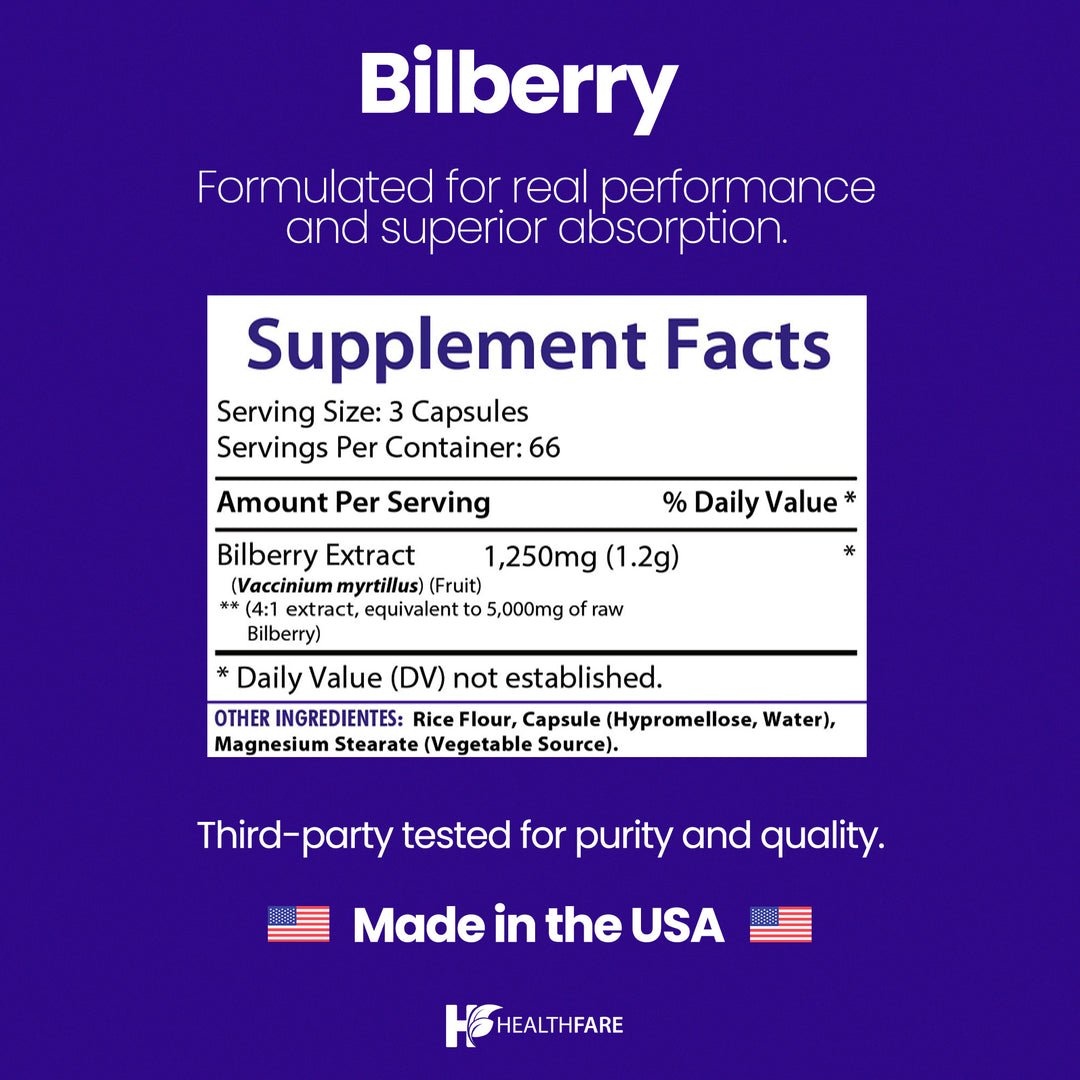 Bilberry - 5000mg 200 Capsules