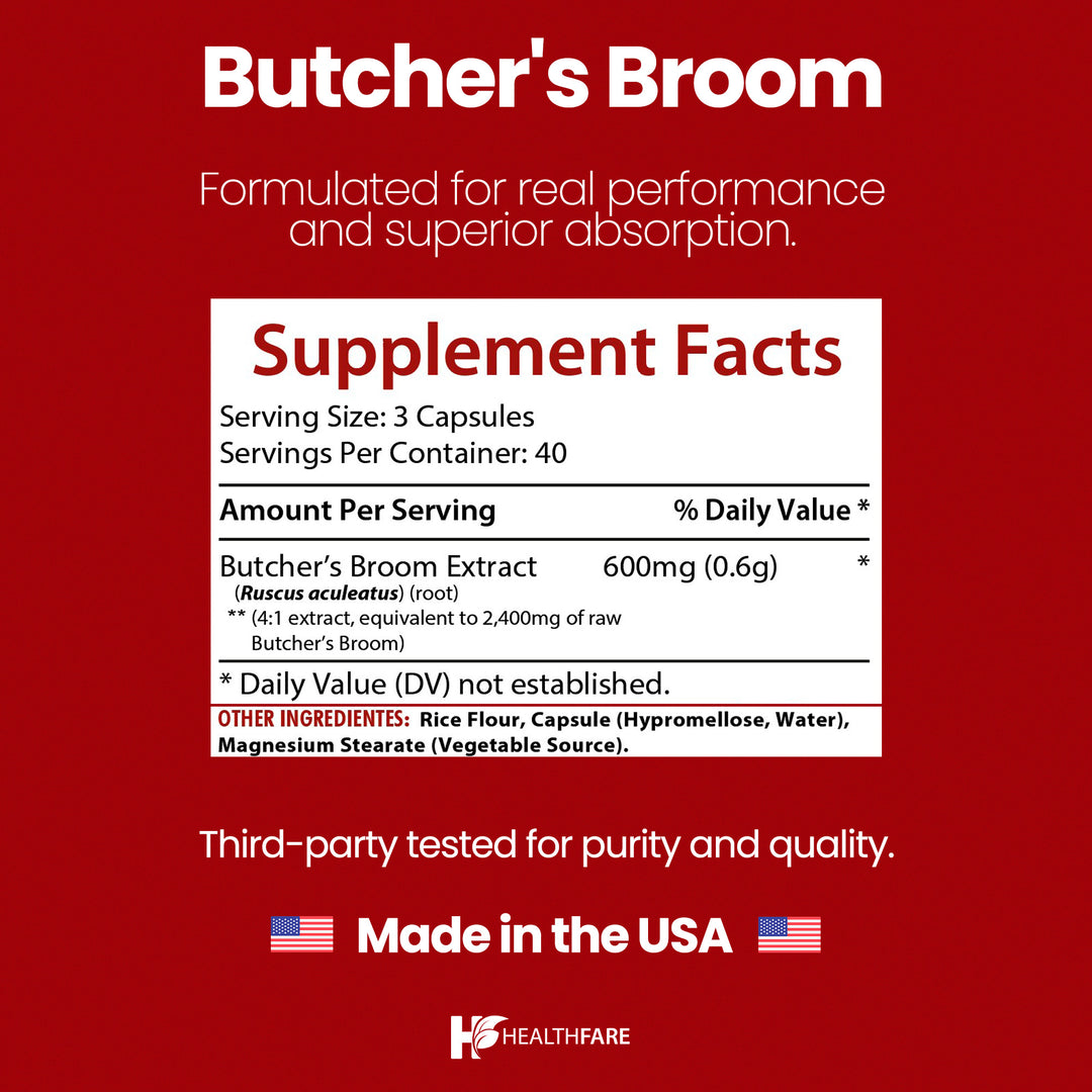 Butcher's Broom - 2400mg 120 Capsules