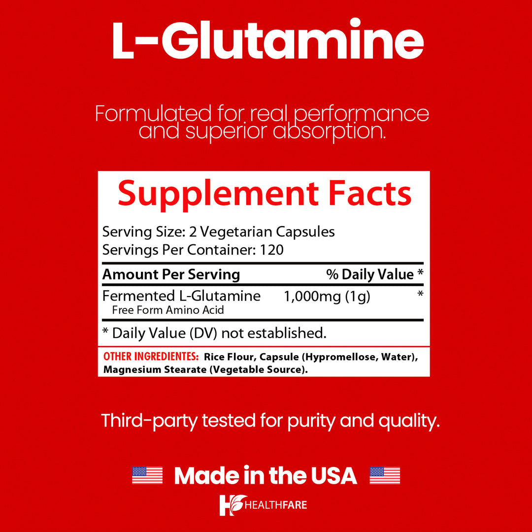 L-Glutamine - 1000mg 240 Capsules