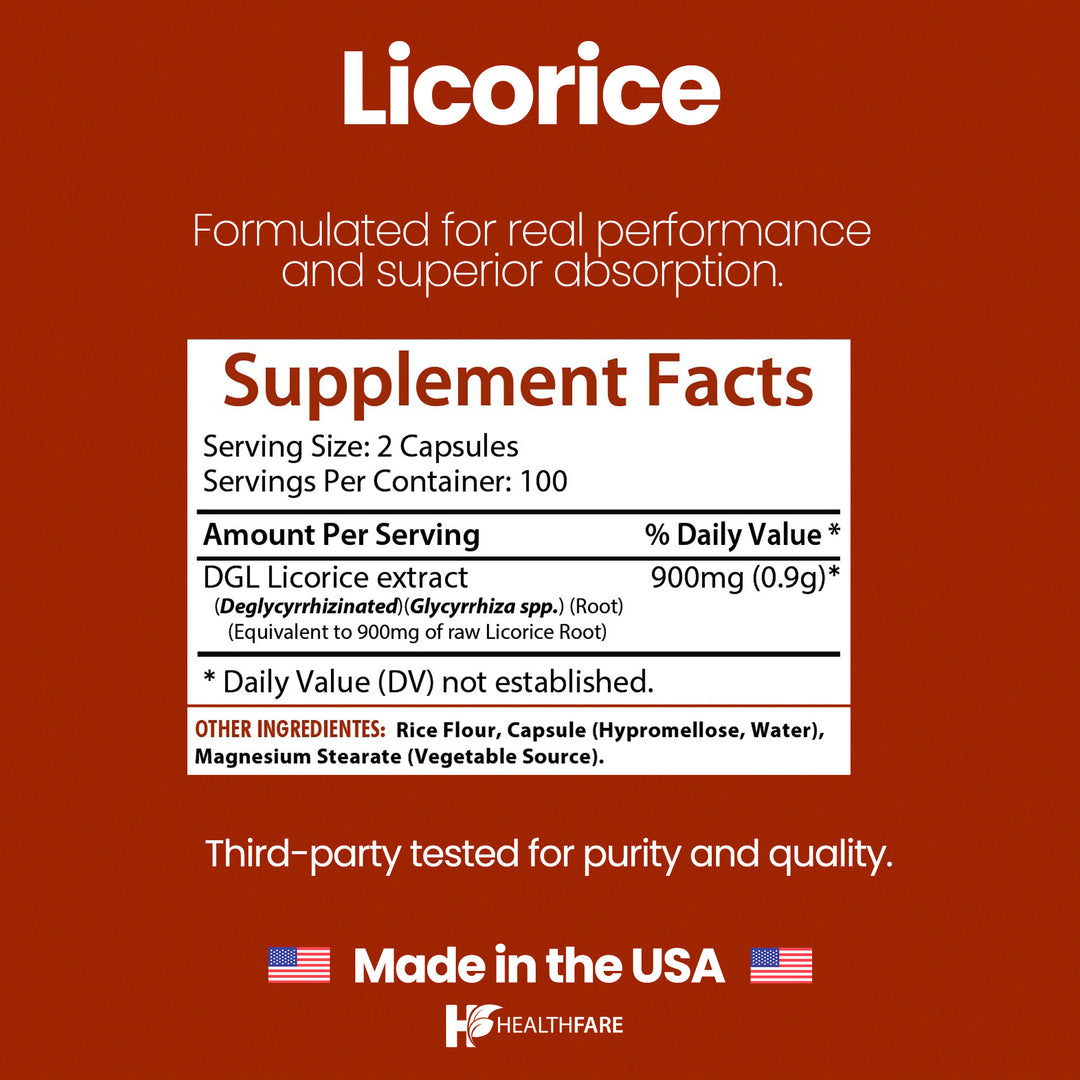 Licorice Root - 900mg 200 Capsules