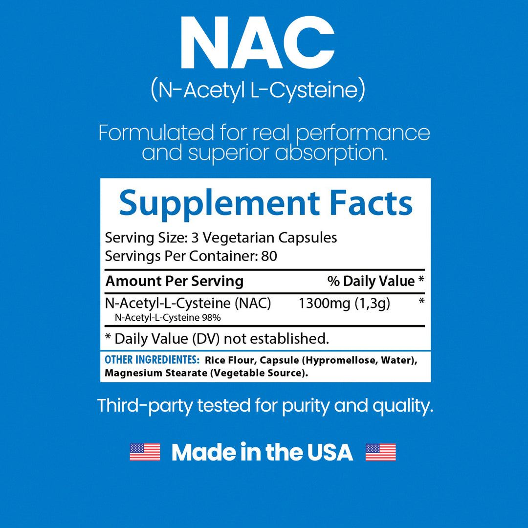 N-Acetyl L-Cysteine (NAC) 1300mg 240 Capsules