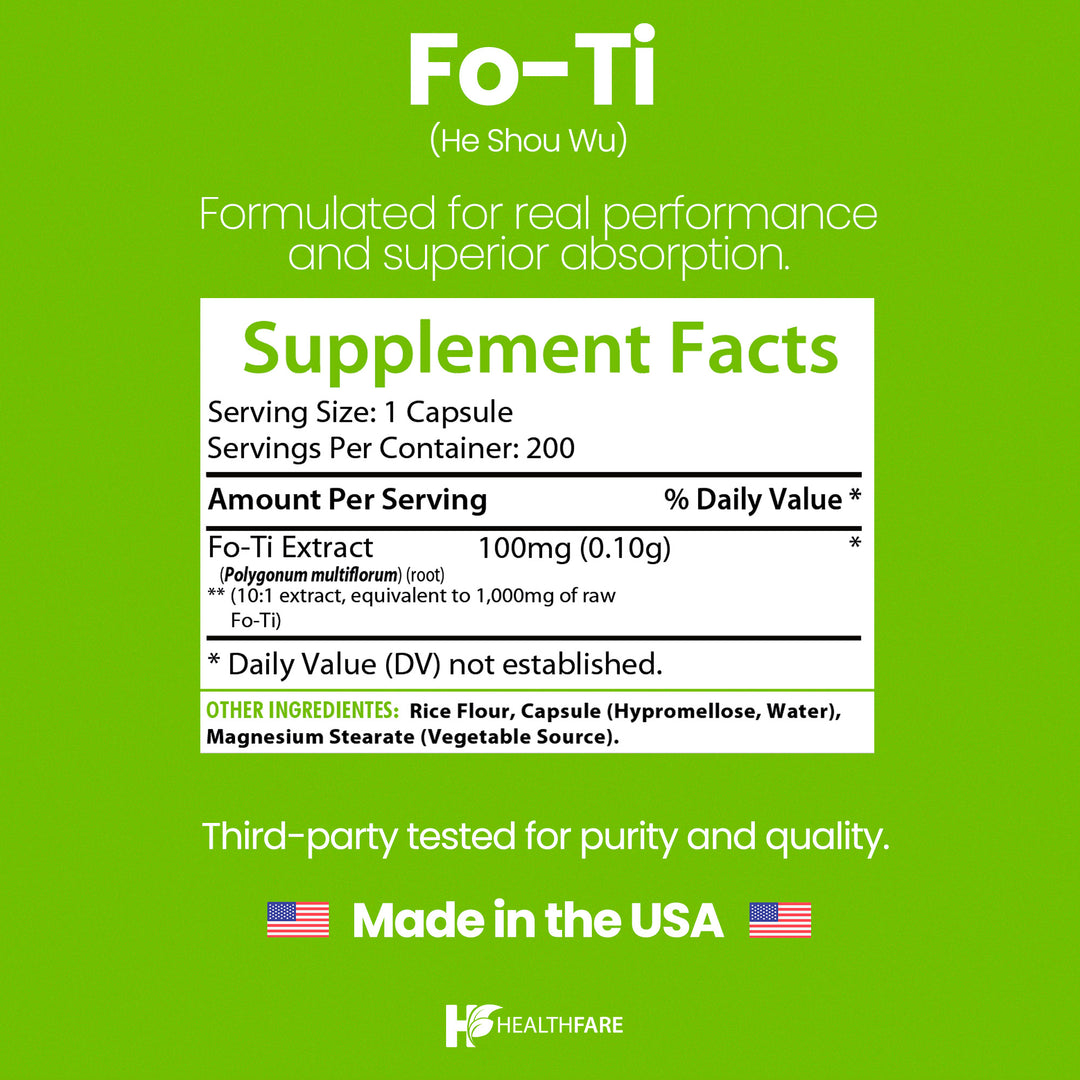 Fo-Ti (He Shou Wu) - 1000mg 200 Capsules