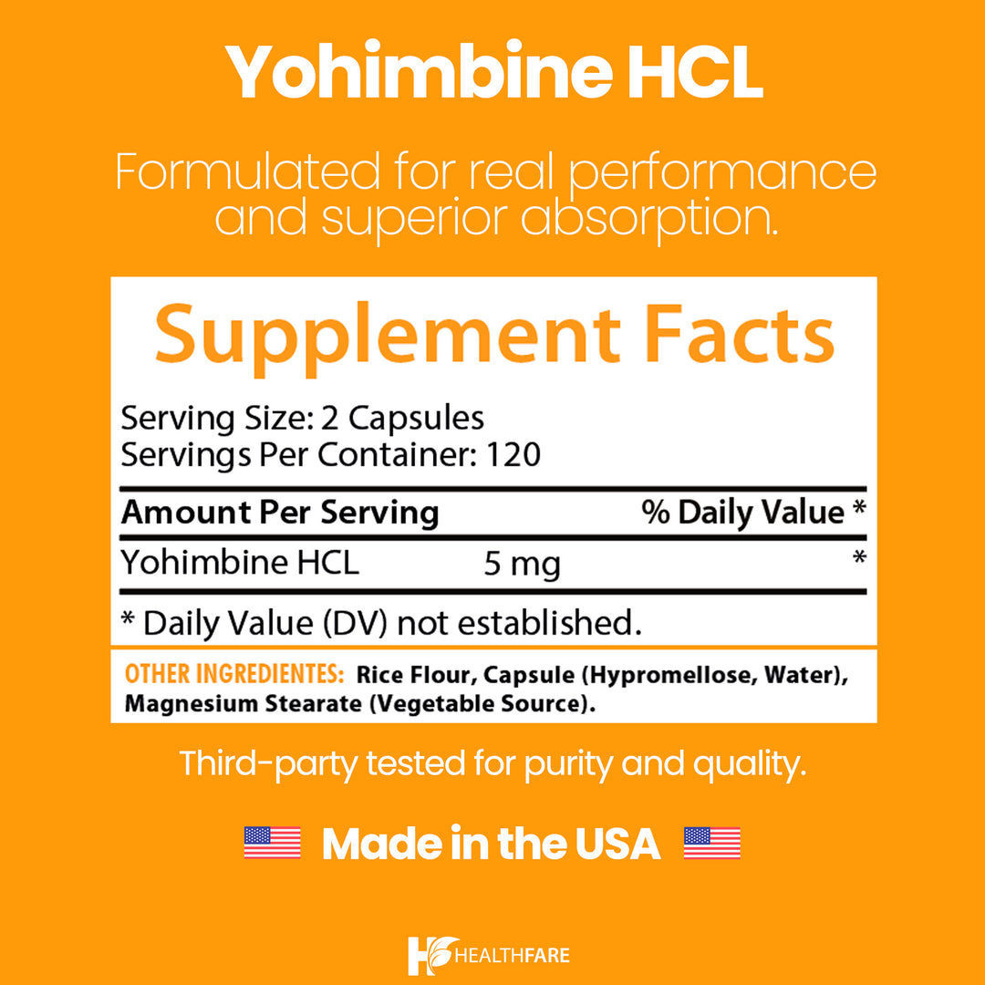 Yohimbine - 5mg 240 Capsules