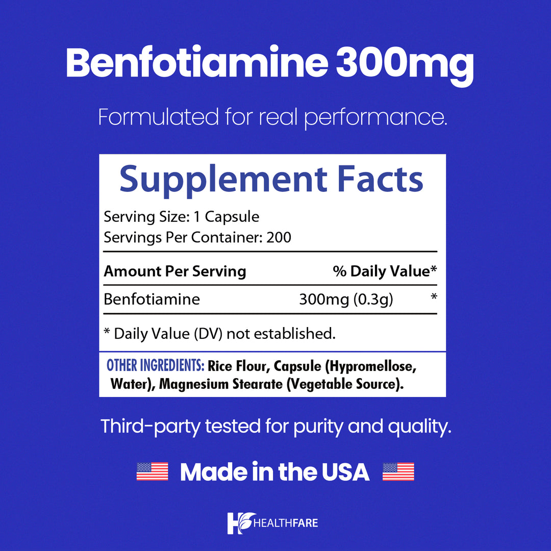 Benfotiamine - 300mg 200 Capsules