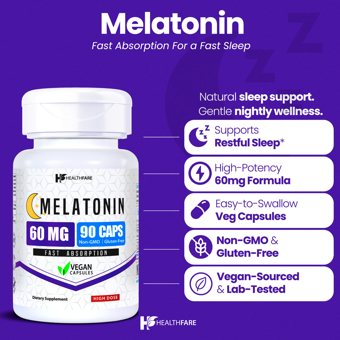 Melatonin Fast Absorption - 60mg 90 Capsules