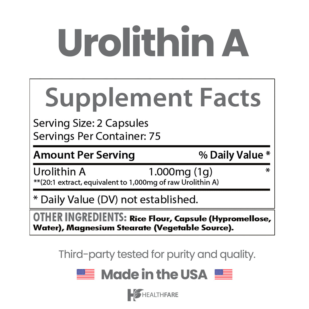 Urolithin A - 1000mg 150 Capsules
