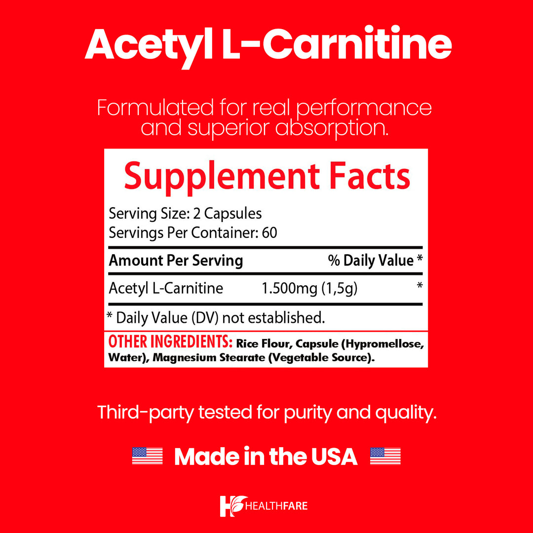 L-Carnitine - 1500mg 120 Capsules