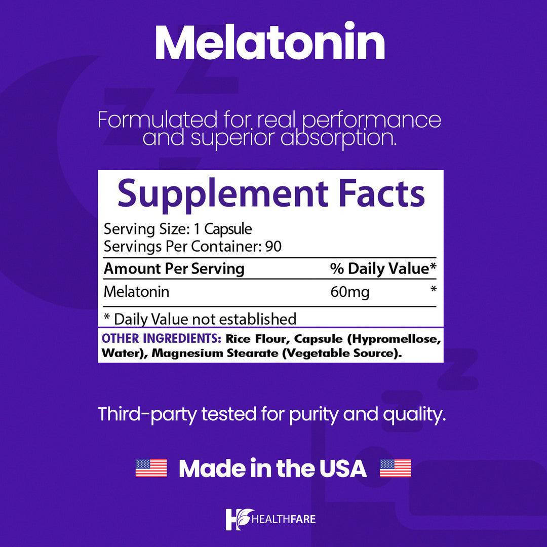 Melatonin Fast Absorption - 60mg 90 Capsules