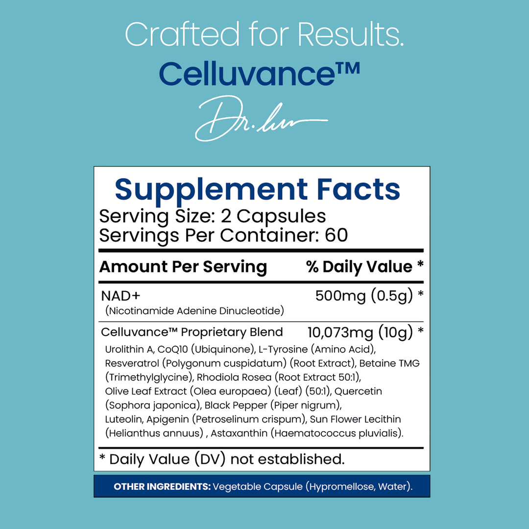 Celluvance NAD Supplement Blend 10,573mg 120 Capsules