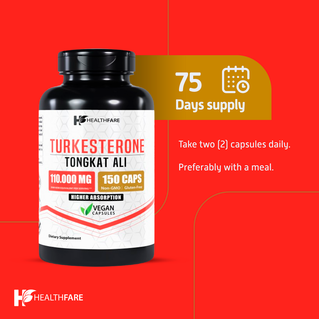 Turkesterone with Tongkat Ali 110,000mg 150 Capsules