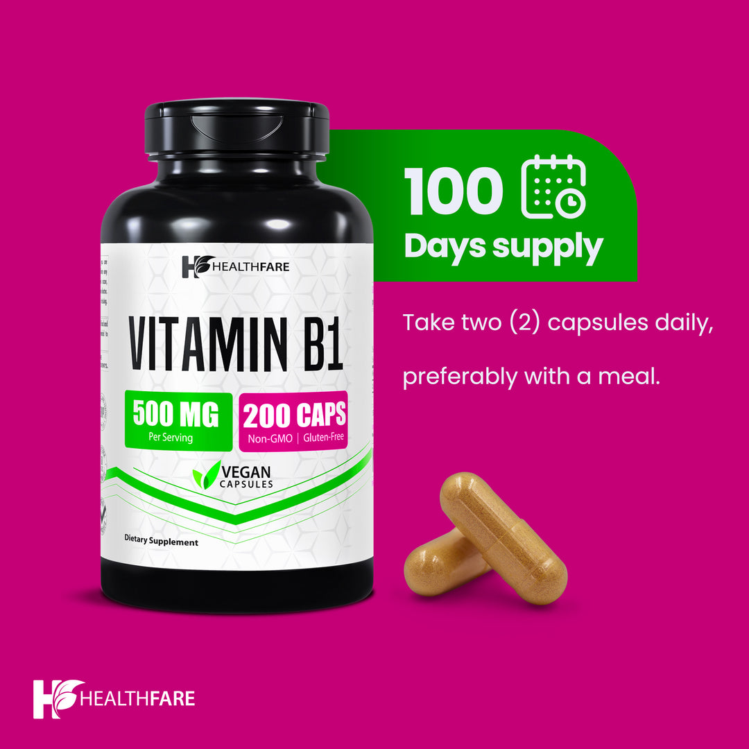 Vitamin B1 - 500mg 200 Capsules
